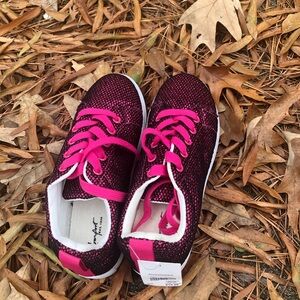 Stylish Pink and Black Kids Sneakers